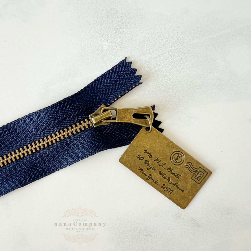 Airmail Charm Zipper