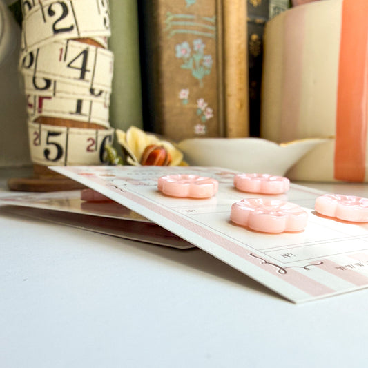 Blush Pink Blossom Flower Sewing Craft Buttons at nanaCompany