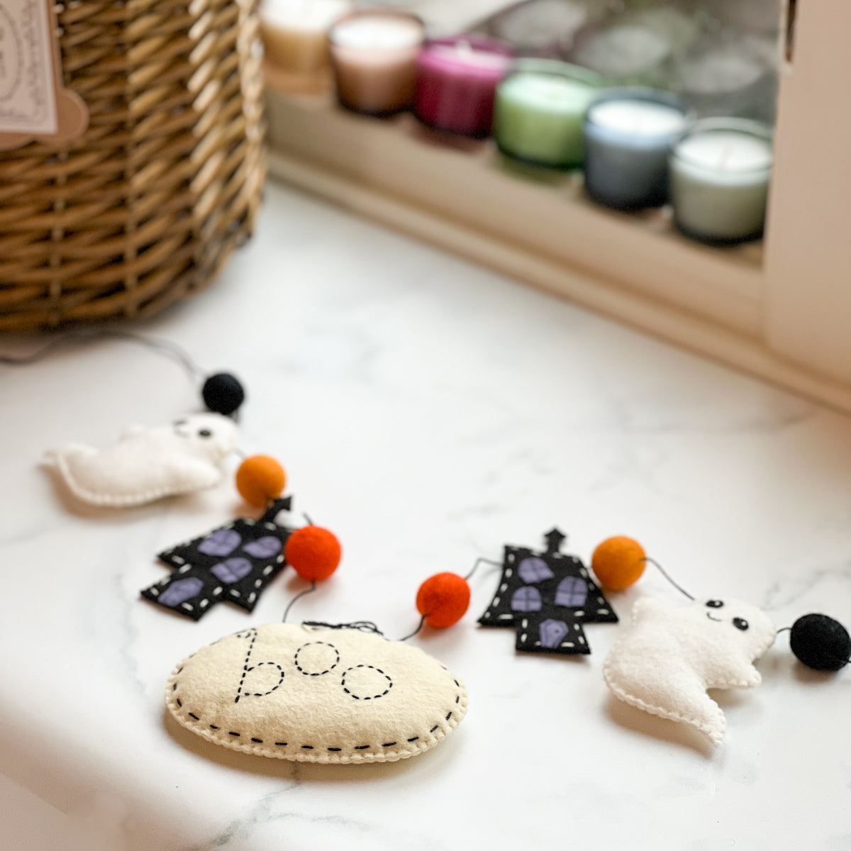 BOO Halloween Handmade Felt Garland