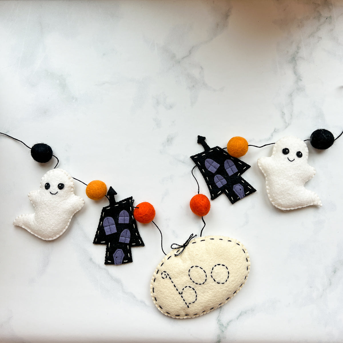 BOO Halloween Handmade Felt Garland