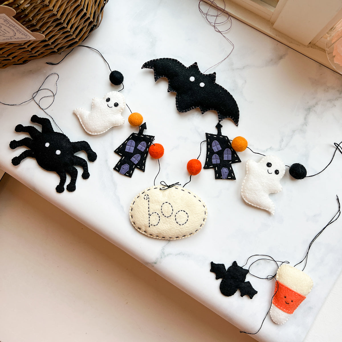 BOO Halloween Handmade Felt Garland