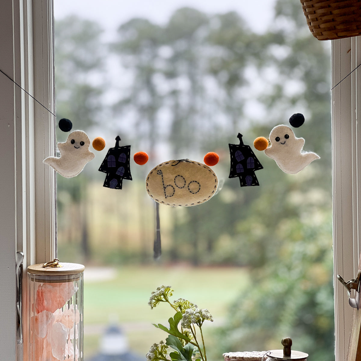 BOO Halloween Handmade Felt Garland