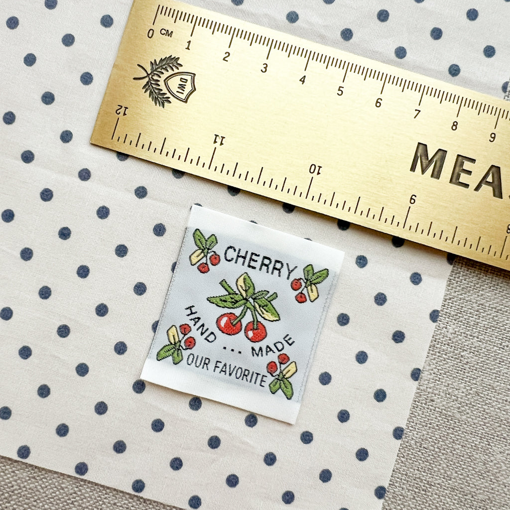 Cherry Hand Made Our Favorite Woven Labels | set of 2