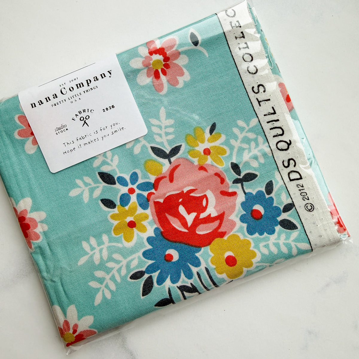 DS Quilts Extremely Rare Aqua Large Floral | FQ