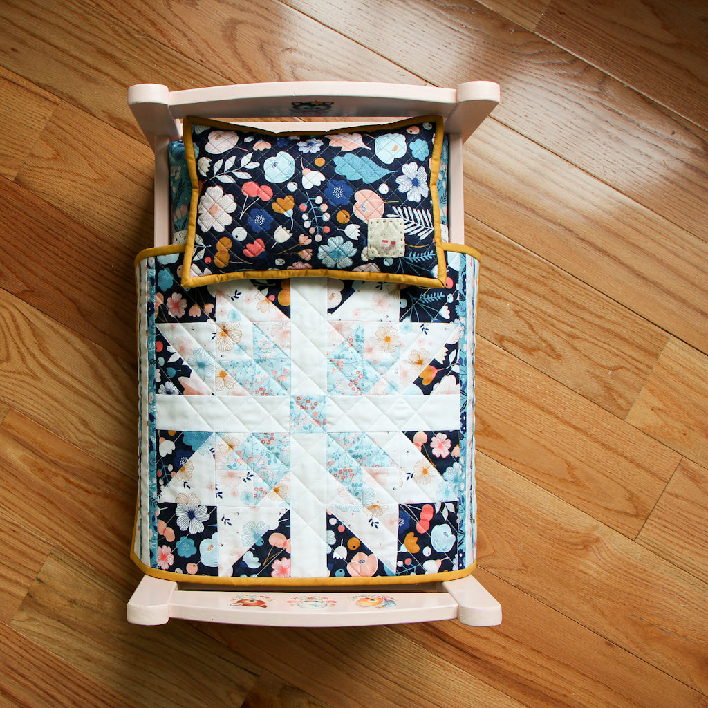Doll Bed Set | Three Piece Set | Blue