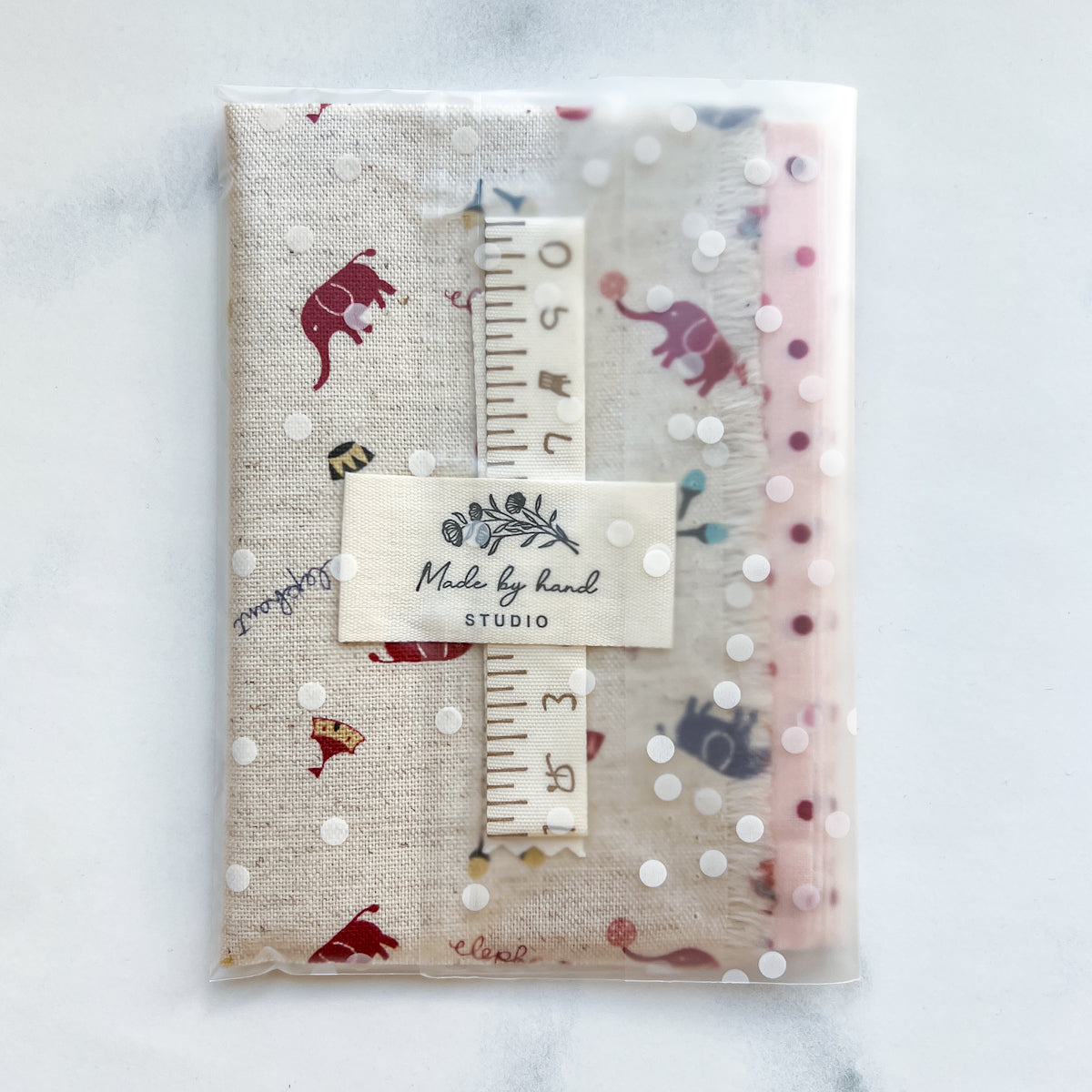 Fun and Flexy Frame Pouch Kit | Trefle Blue and Red Elephants
