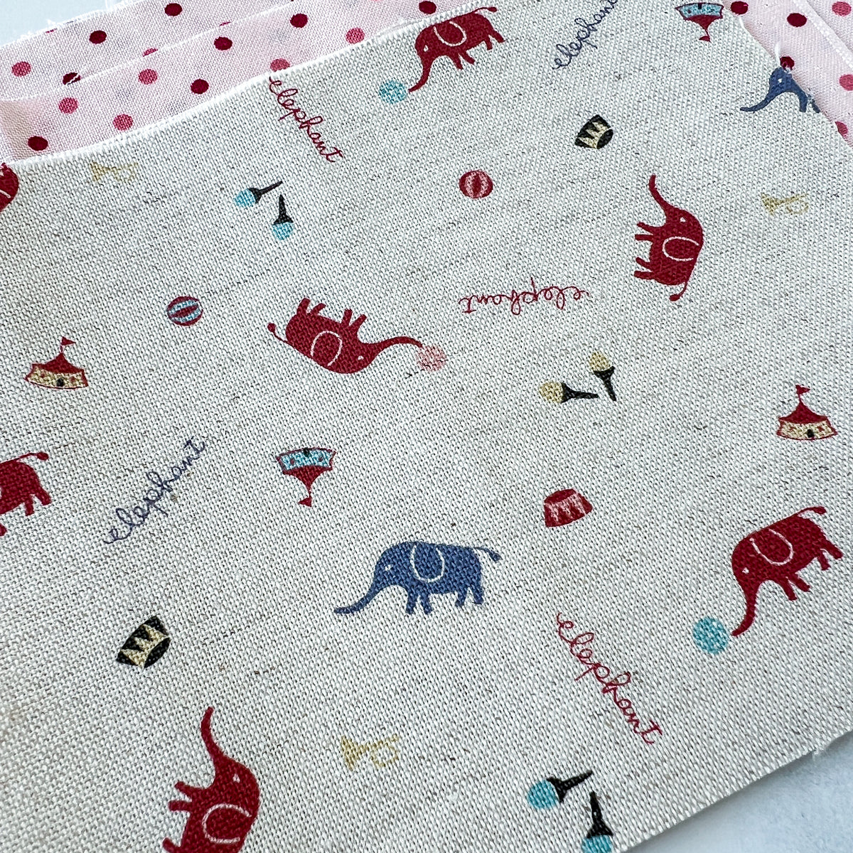 Fun and Flexy Frame Pouch Kit | Trefle Blue and Red Elephants