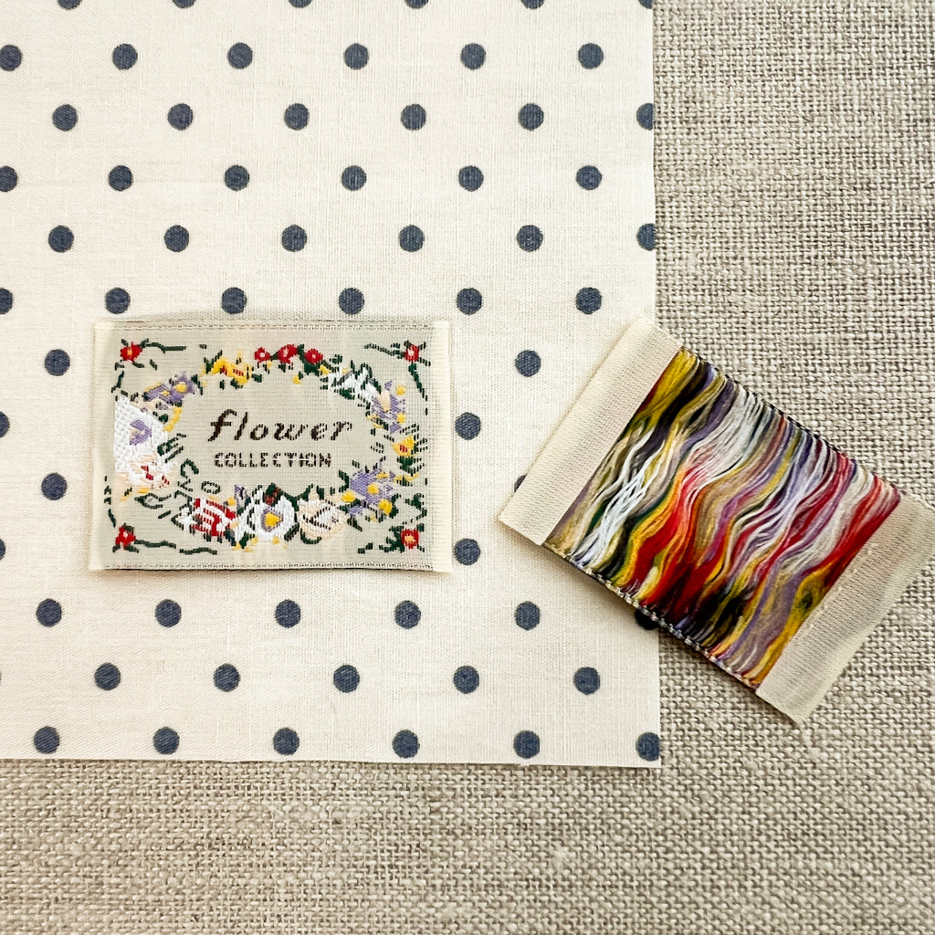 Flower Collection Woven Labels | set of 3