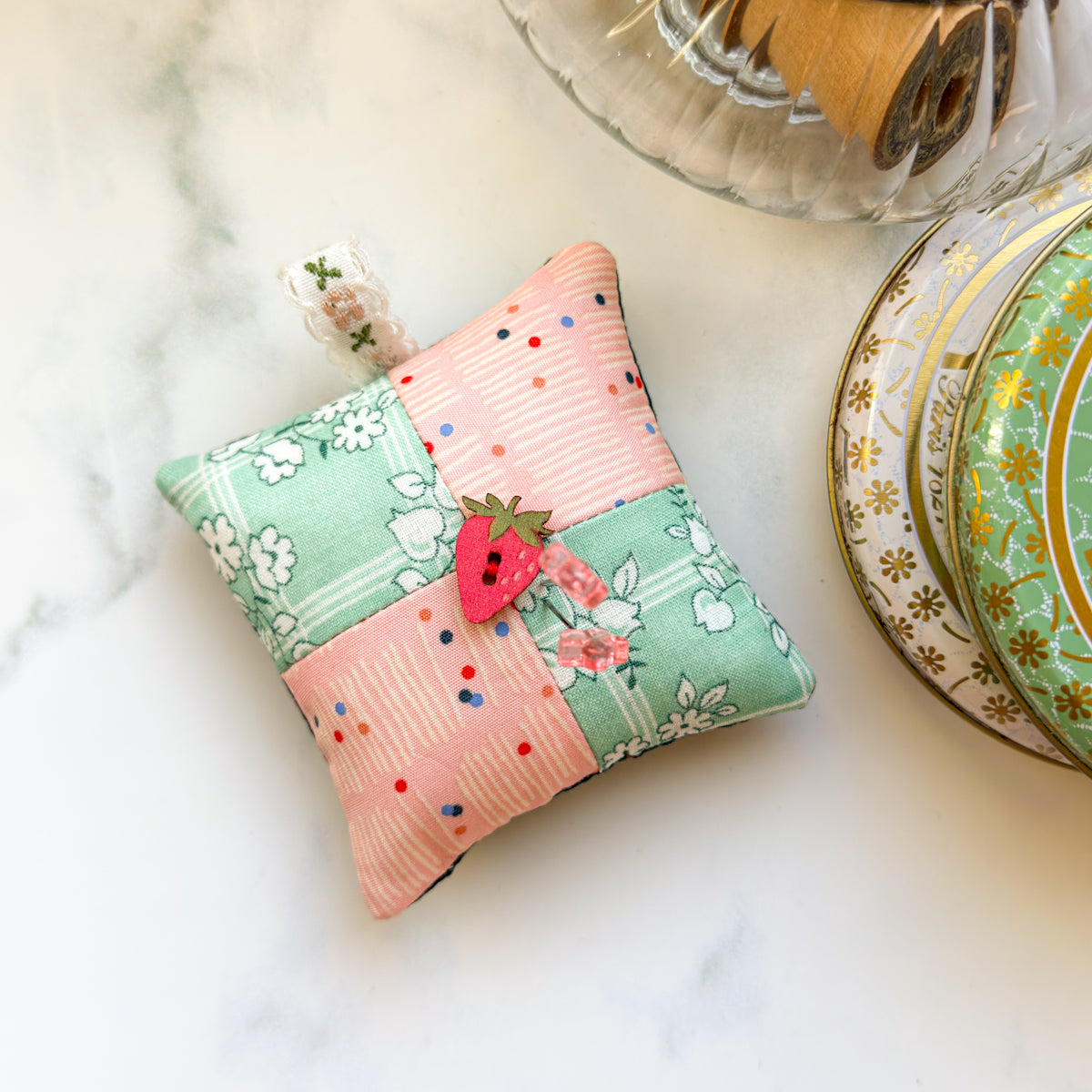 Four-square Pincushion by Amy Sinibaldi for nanaCompany