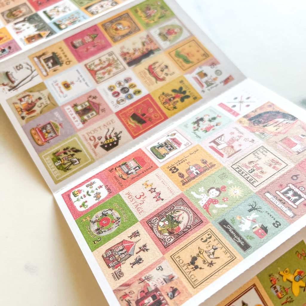 Whimsical Retro French Stamp Stickers