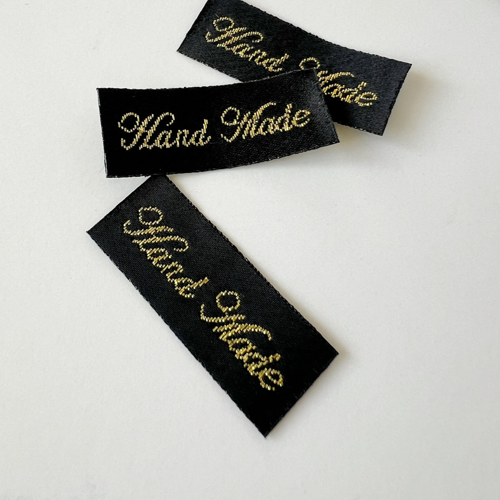Hand Made Gold Woven Labels | set of 3