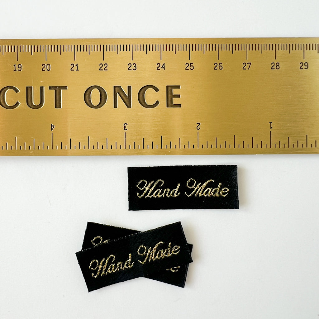 Hand Made Gold Woven Labels | set of 3