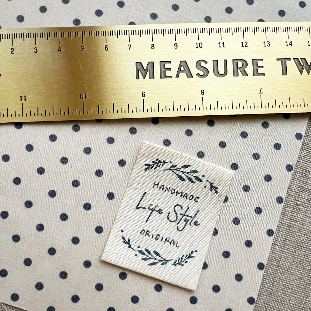 Hand Made Life Style Printed Cotton Labels | set of 3