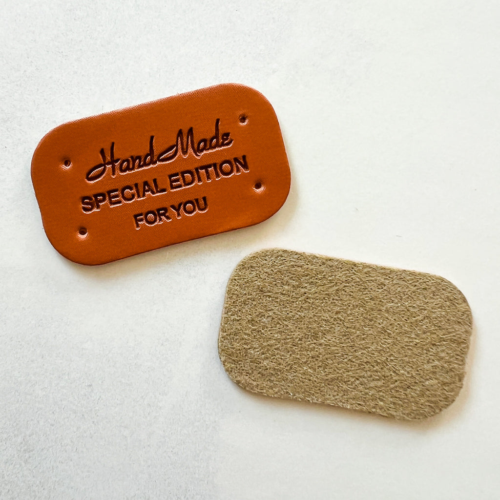 Handmade Special Edition Sew In Labels | set of 3 - Caramel