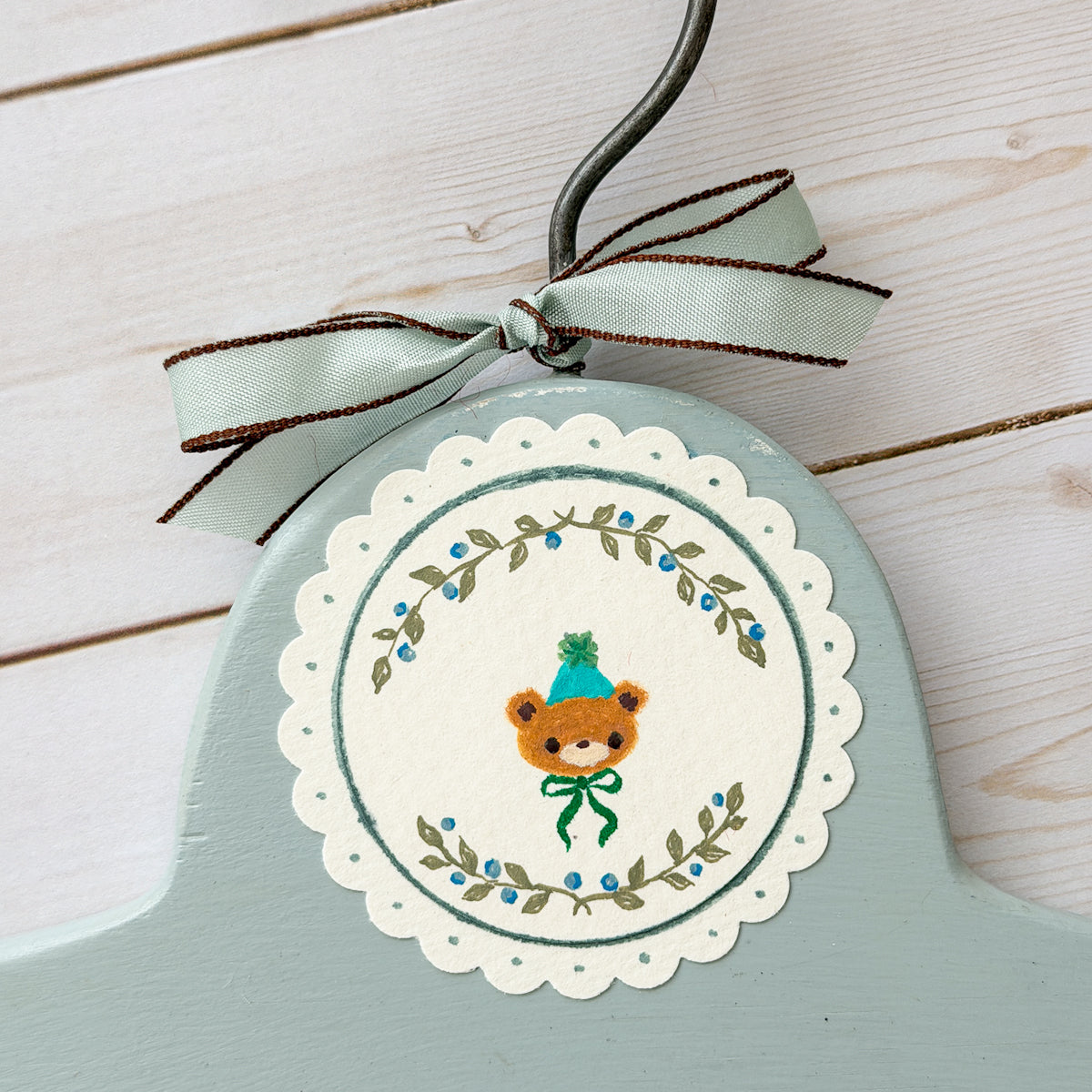 Cute Hand-painted Wood Baby Child Hanger | Choose No.2-3