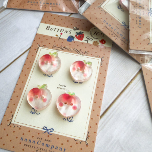 Just Peachy Buttons | Set of four