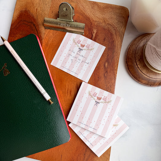 Little Notes, Big Ideas | Fifty sheet Cute Striped Post-it Note pad