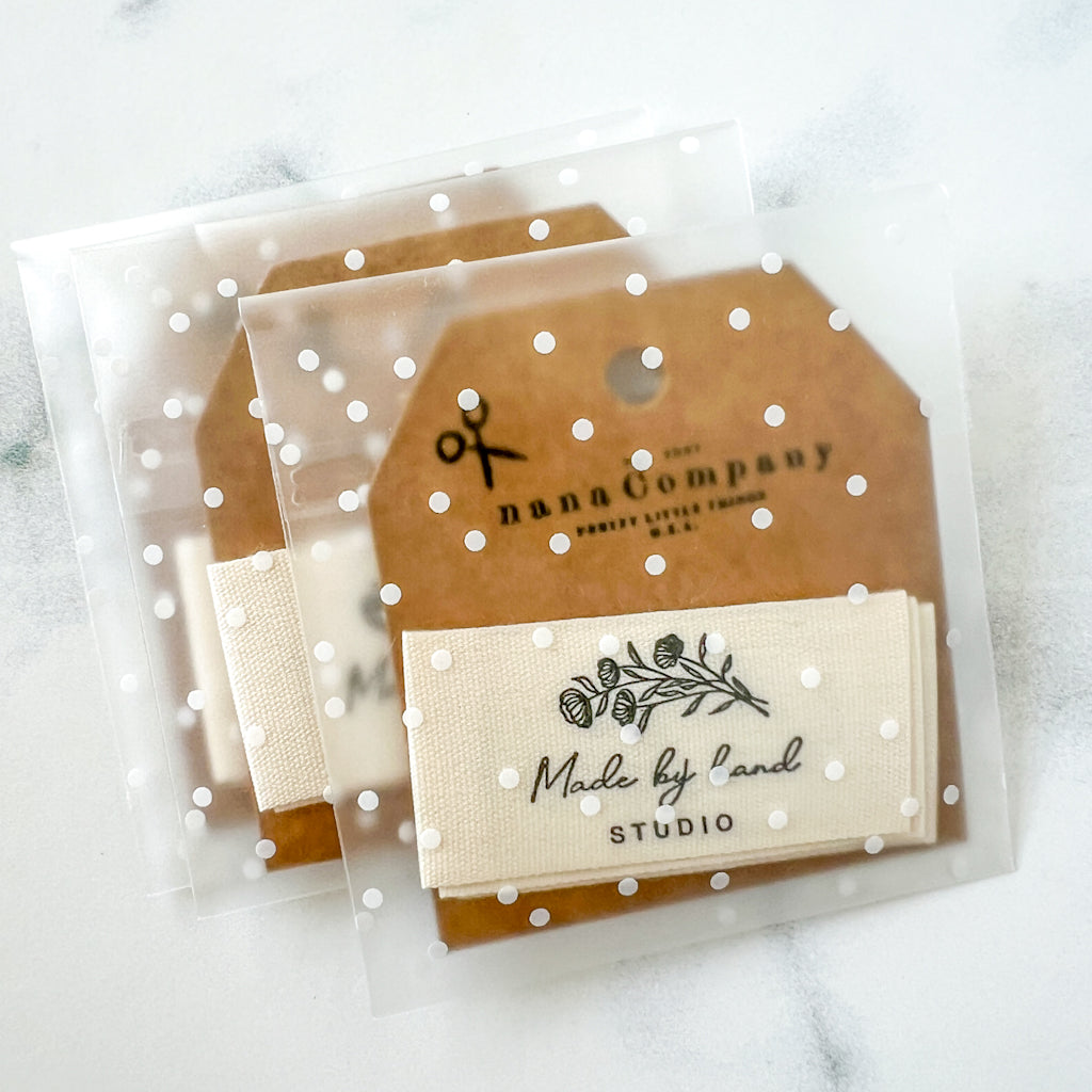Made by hand Studio Printed Cotton Labels | set of 3