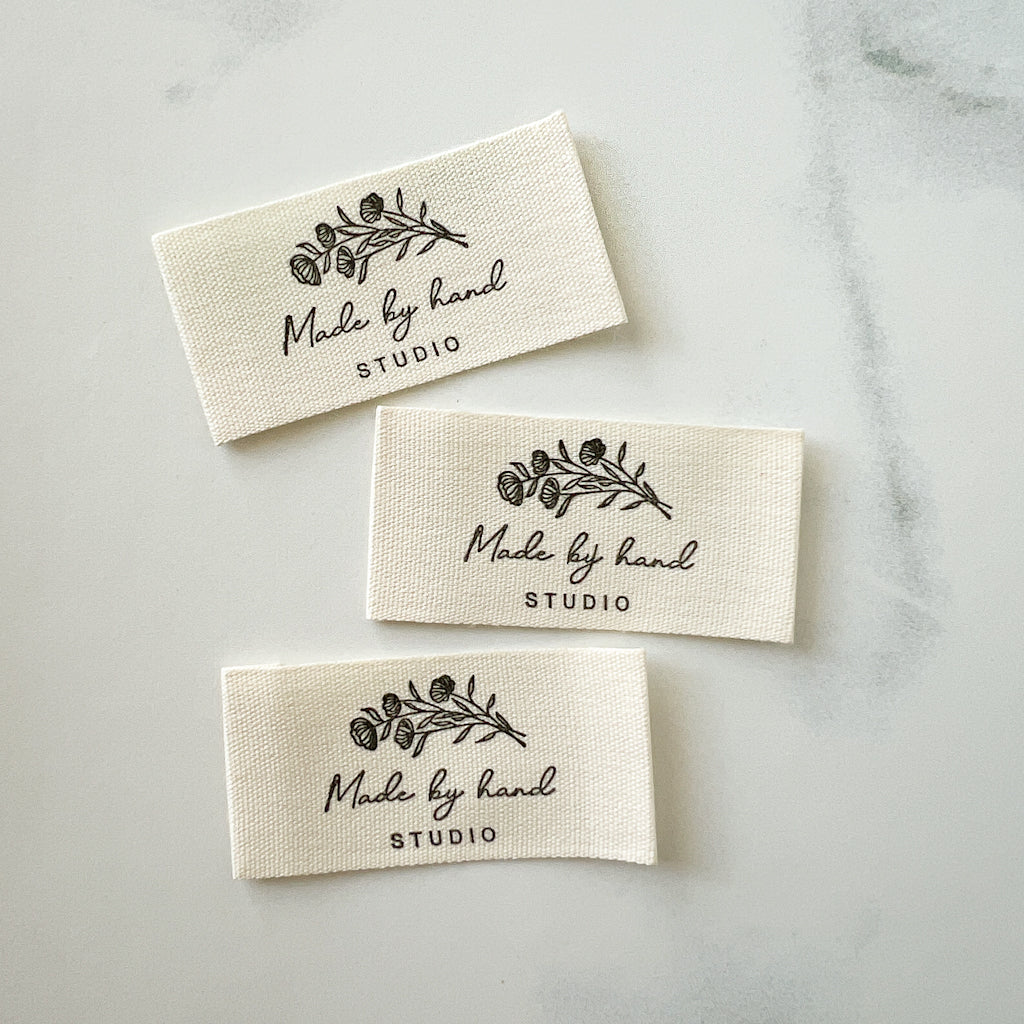 Made by hand Studio Printed Cotton Labels | set of 3