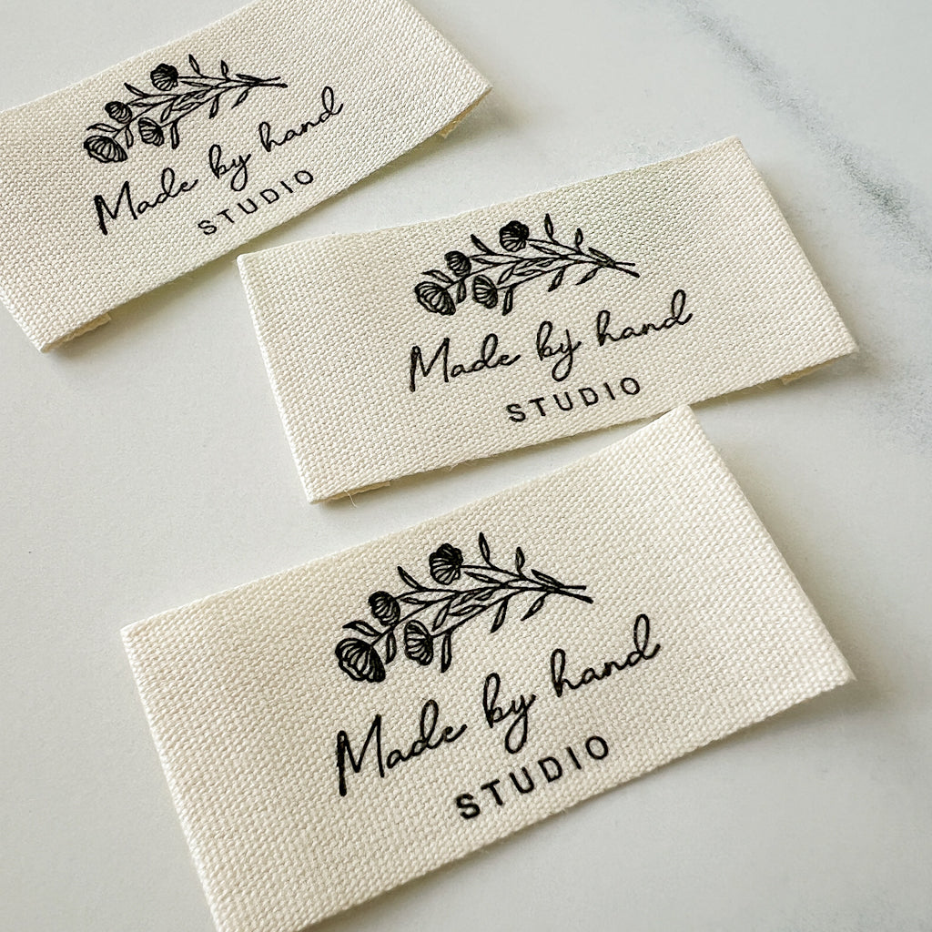 Made by hand Studio Printed Cotton Labels | set of 3