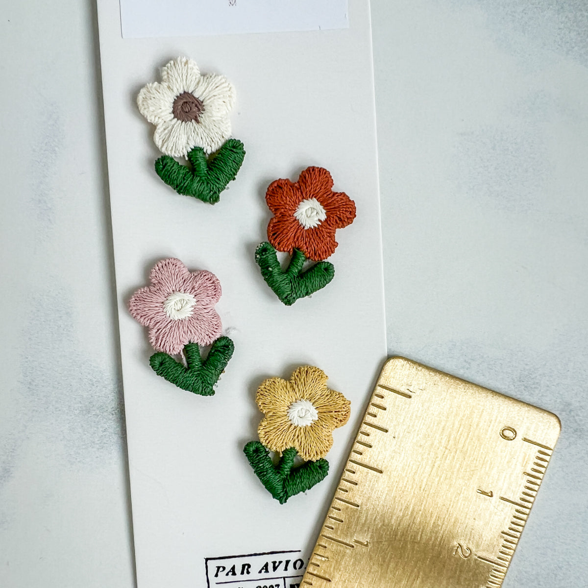 Petite Flower Appliqué Sew-on Patches