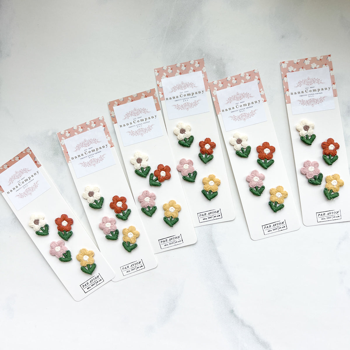 Petite Flower Appliqué Sew-on Patches