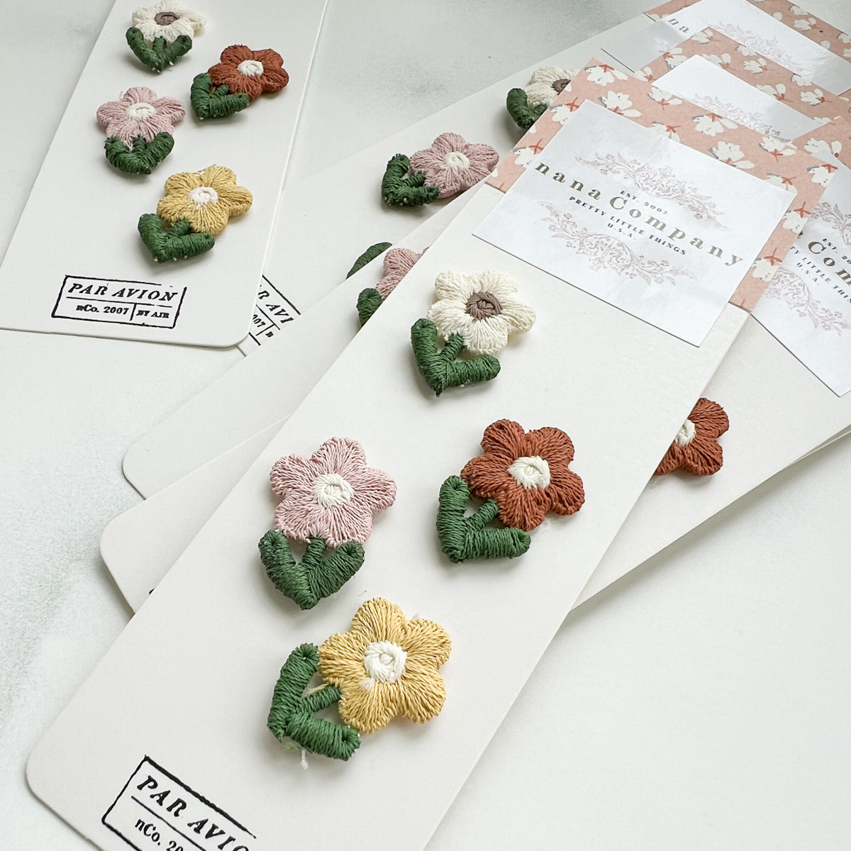 Petite Flower Appliqué Sew-on Patches