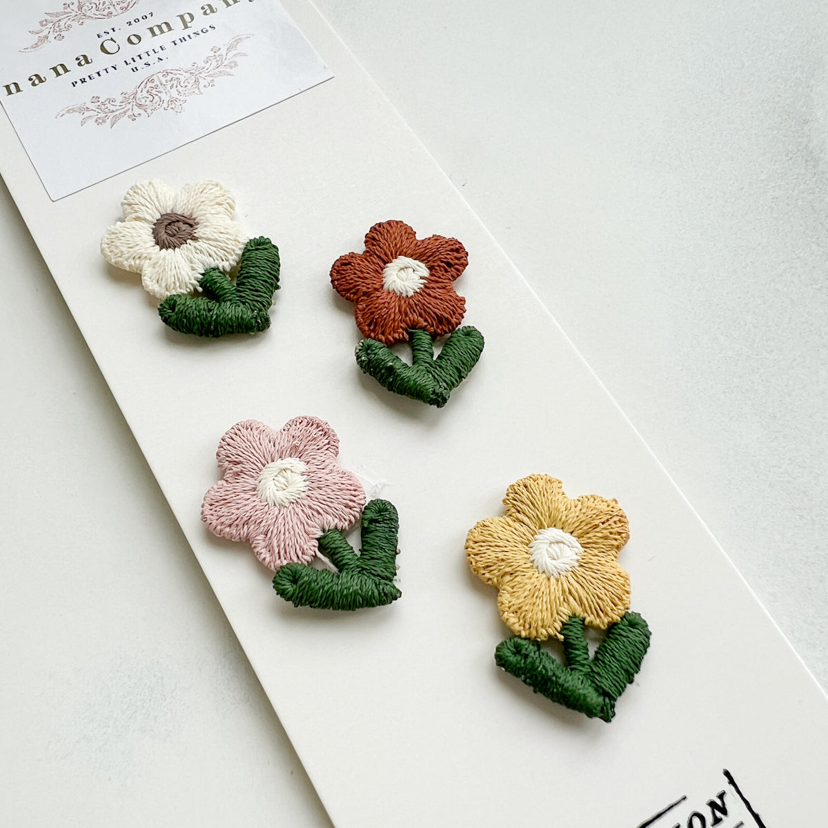 Petite Flower Appliqué Sew-on Patches