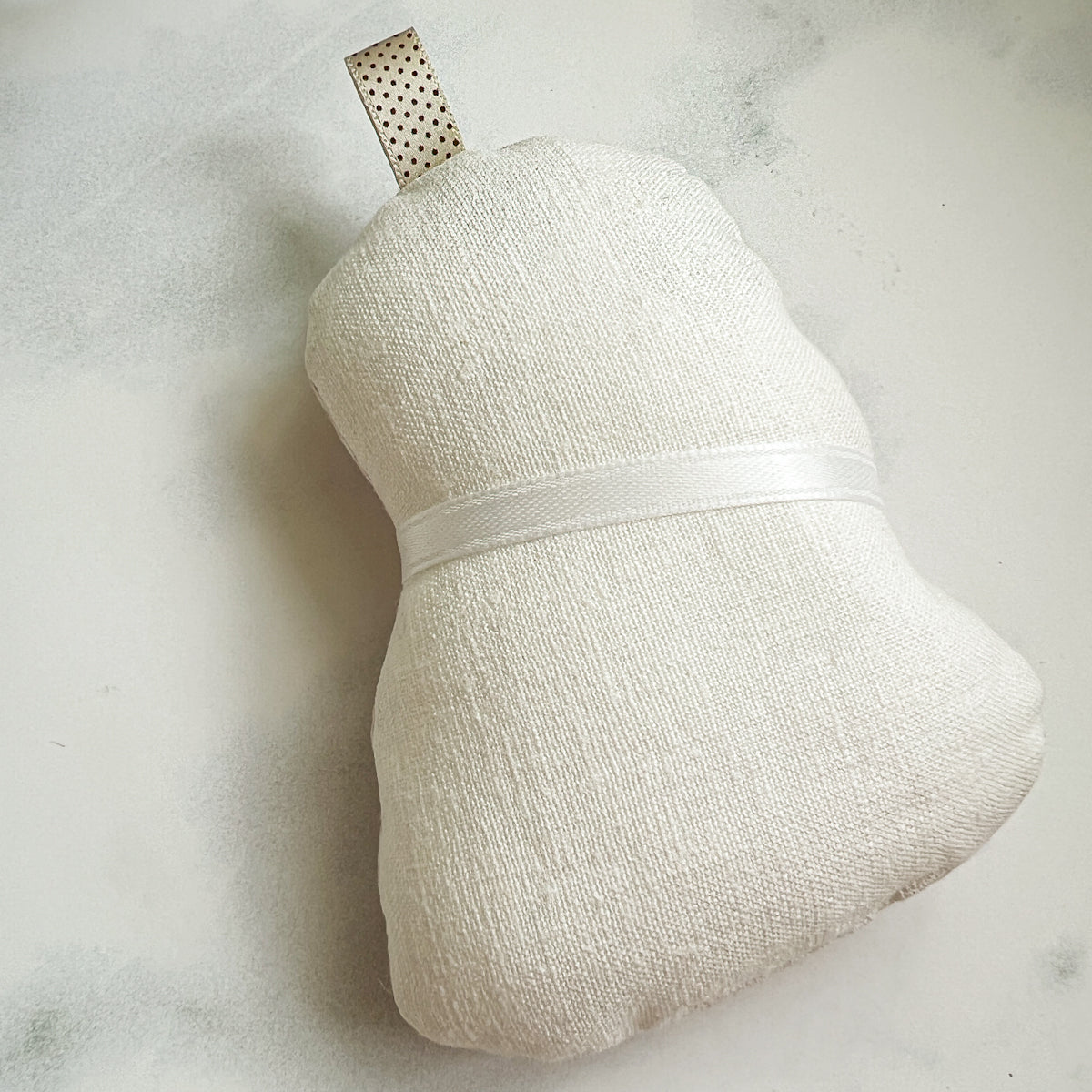 Pink Gingham Chocolate embroidered Bunny Softie Ornament