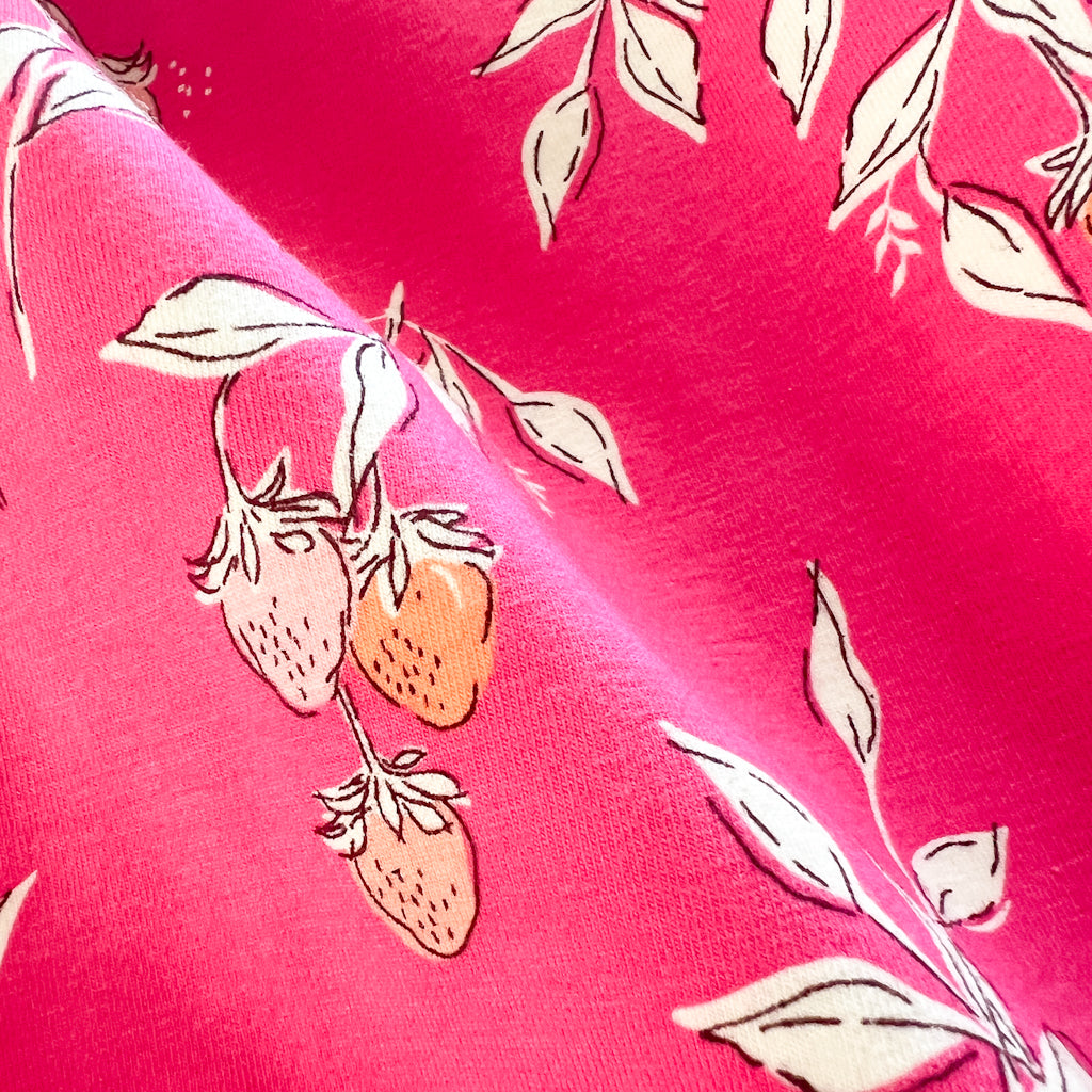 Pastoral- Fuschia KNIT fabric by Amy Sinibaldi | 1 yard