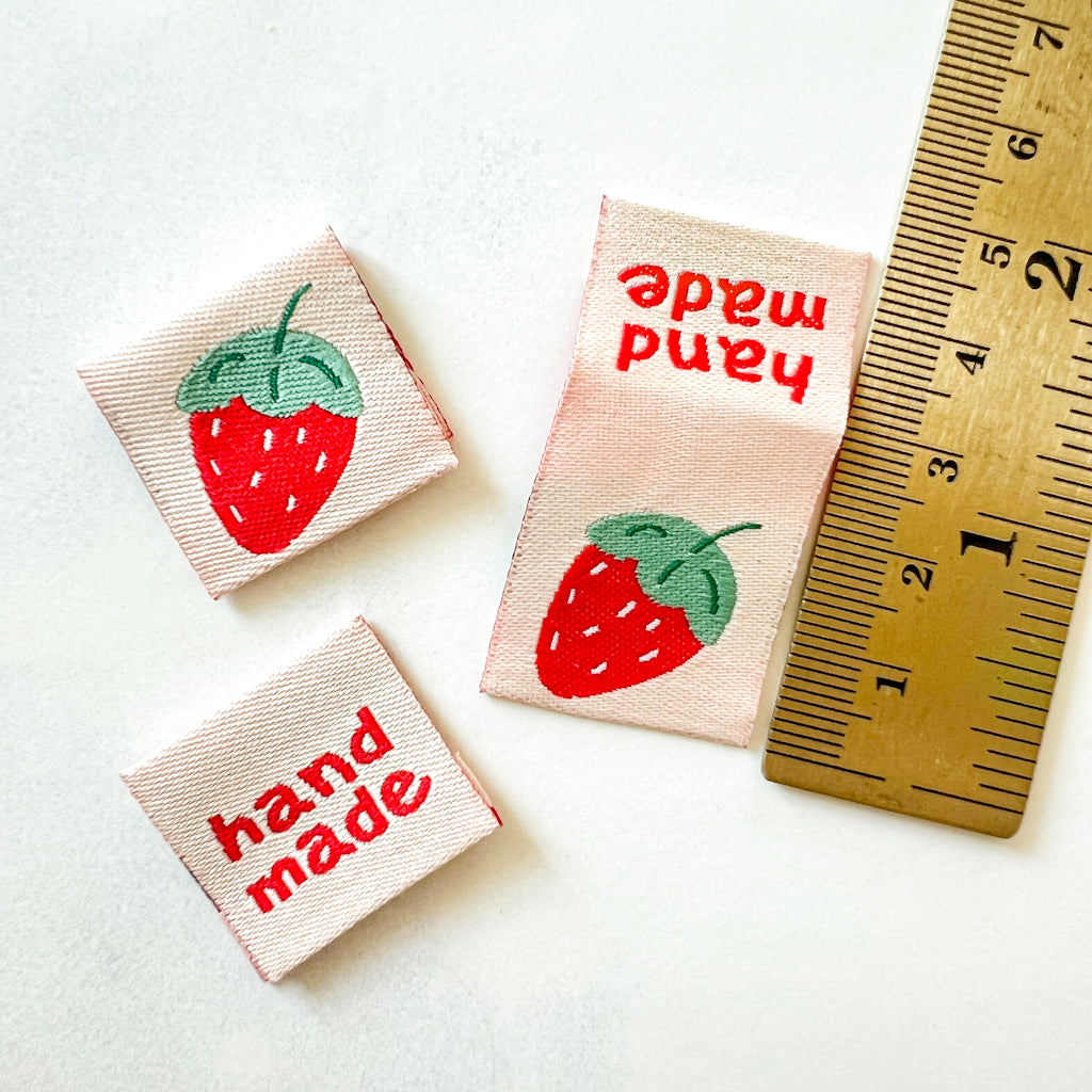 Strawberry Handmade | set of 3 woven labels