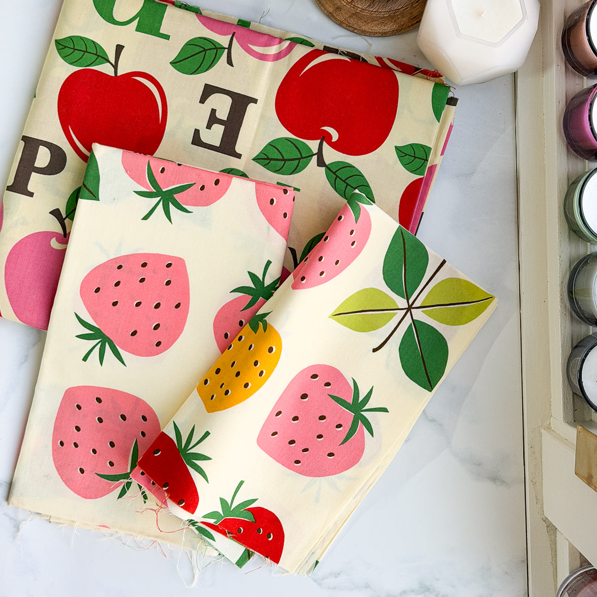 Alphabet Apples by Trefle for Kokka | Half Yard