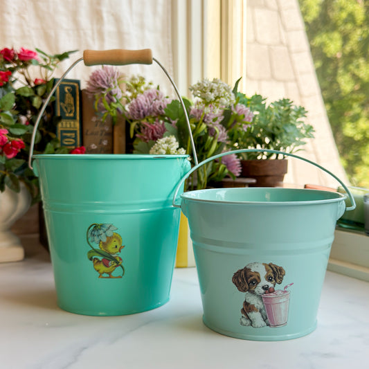 Vintage Look Mini Pails