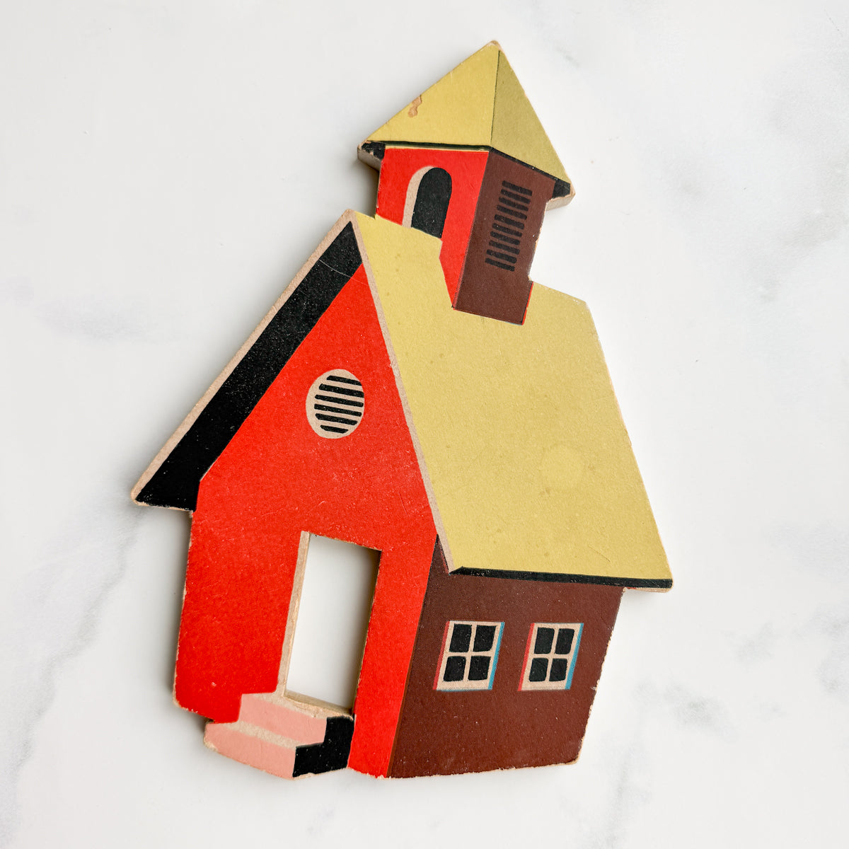 Hand-painted Vintage School House Hangable Decor