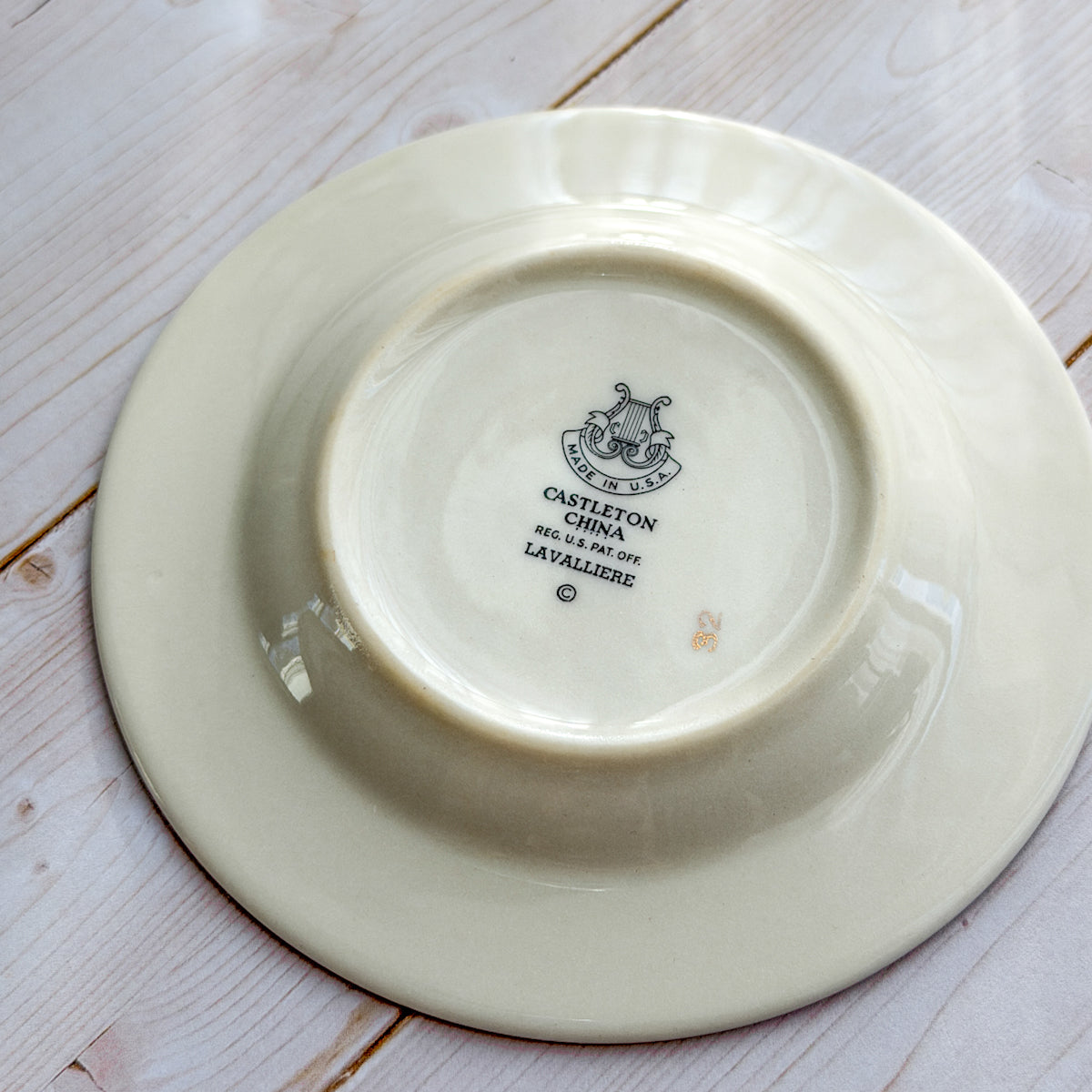 Vintage Tiny Dish in Pink & Blue | Castleton China Lavalliere
