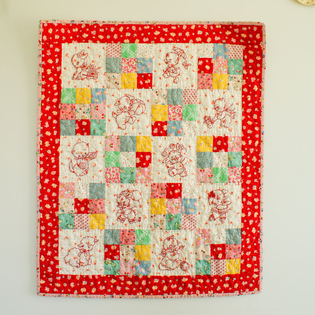 Vintage Embroidery Quilt