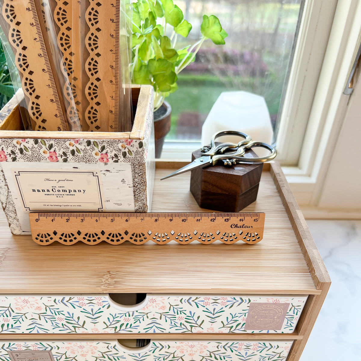 Wood Lace Centimeter Ruler