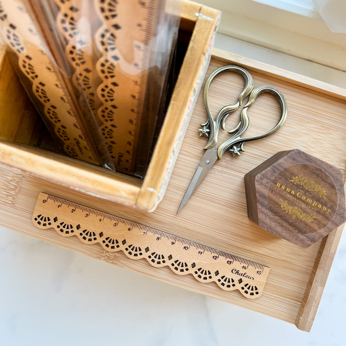 Wood Lace Centimeter Ruler