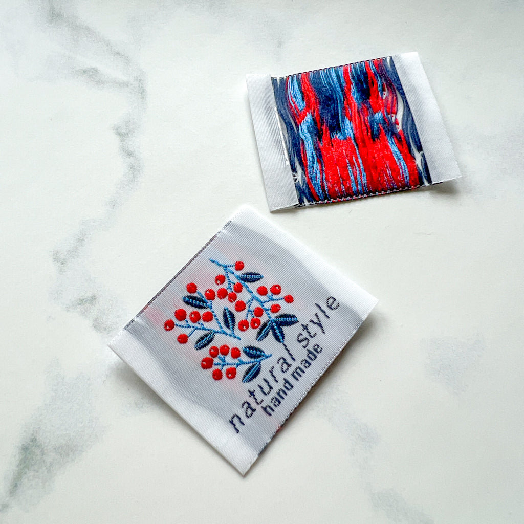 natural style Handmade woven Labels | set of 2 woven labels