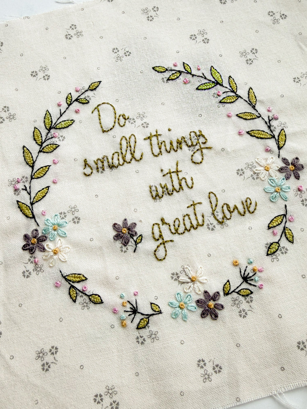 Do Small Things with Great Love Embroidery Pattern by Amy Sinibaldi