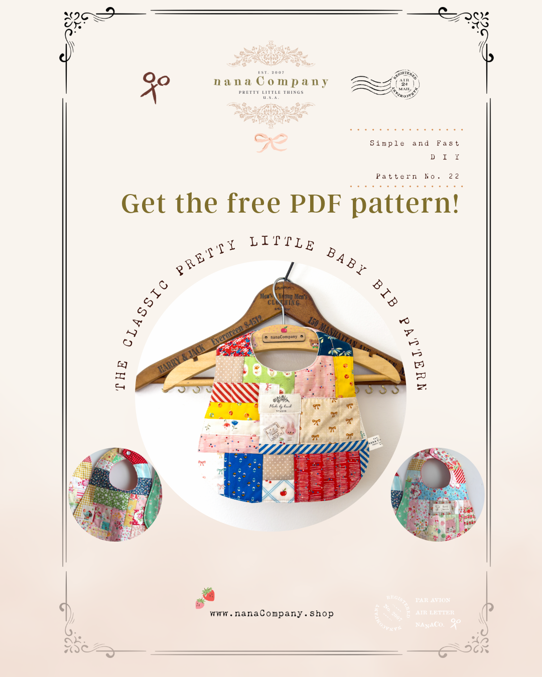 the Classic nanaCompany Baby Bib