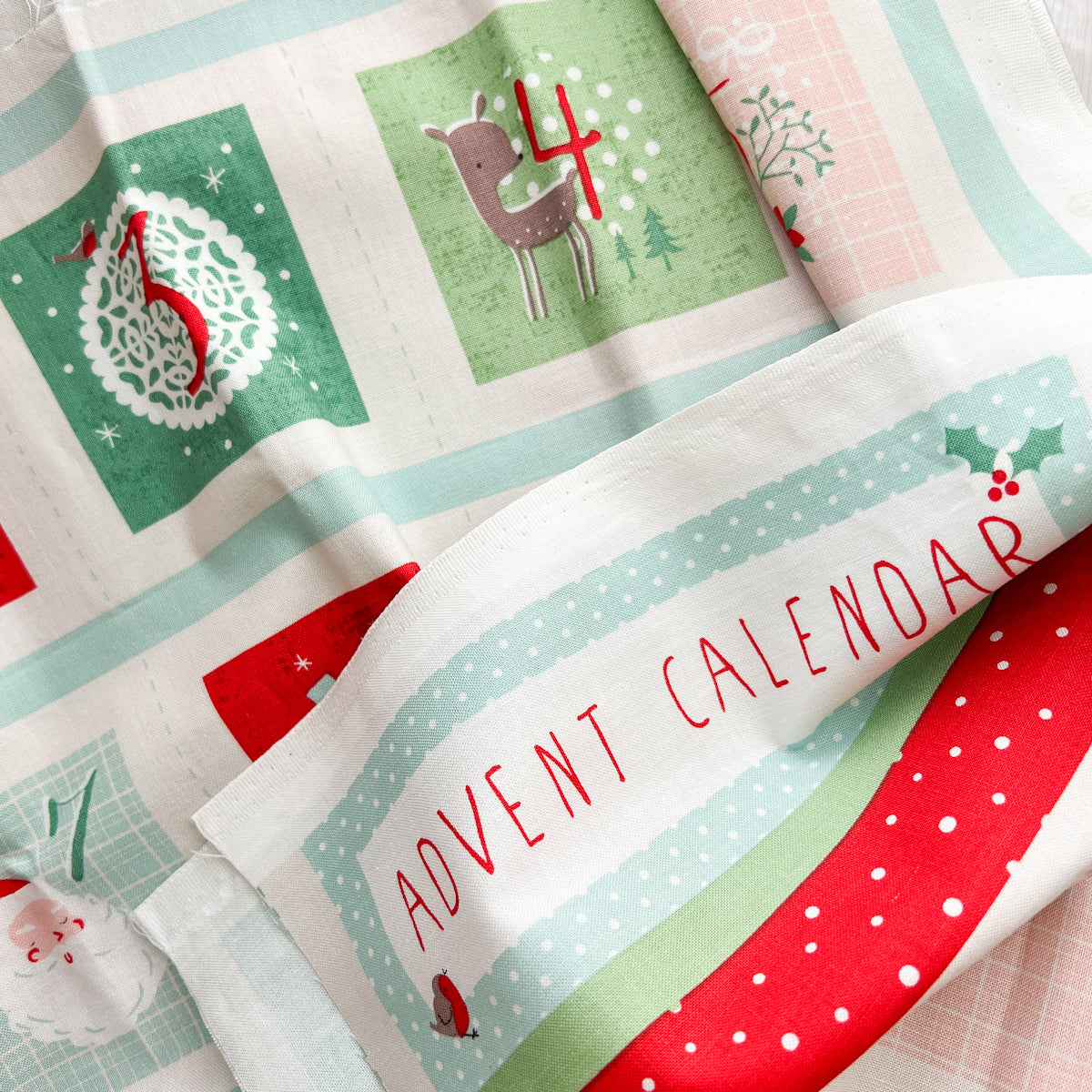 Adorable Advent Calendar Fabric Panel by Dashwood studios