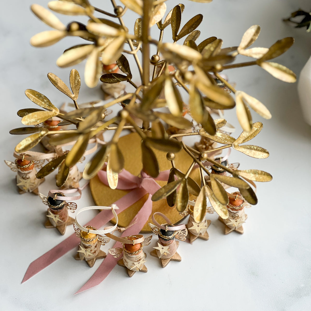 Hand Painted Christmas Fairy Baby Angels on a Star | Choose Color