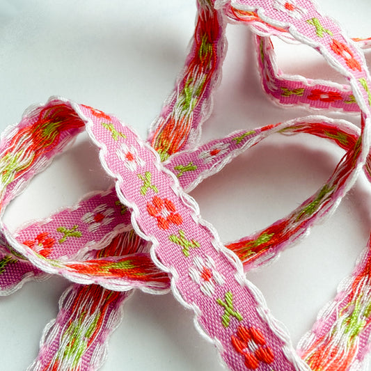 Vintage Style Woven Floral Jacquard Trim Ribbon - nanaCompany