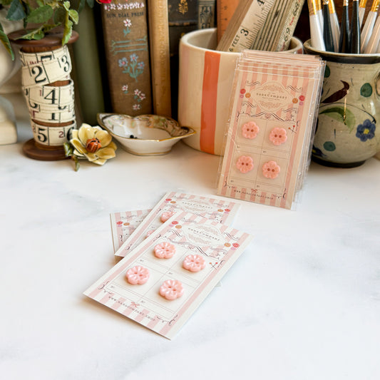 Blush Pink Blossom Flower Sewing Craft Buttons at nanaCompany