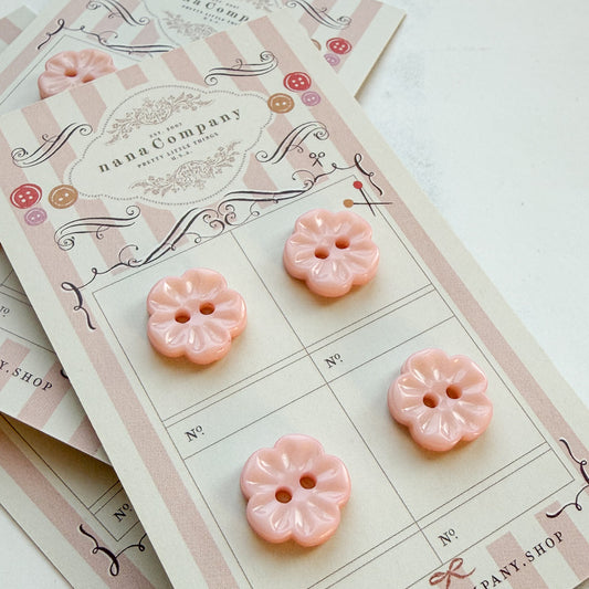 Blush Pink Blossom Flower Sewing Craft Buttons at nanaCompany