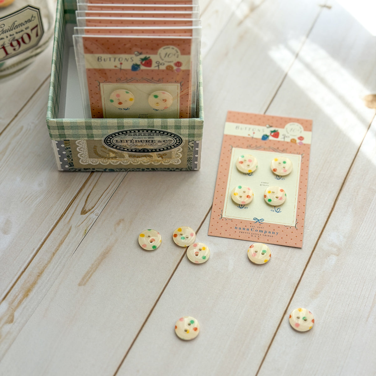 Candy Dot Resin Buttons | Set of four