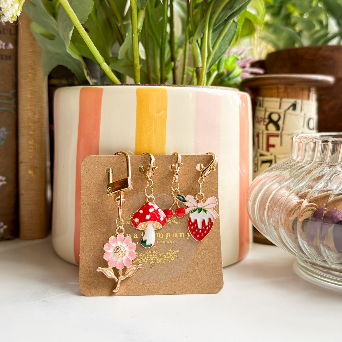 Limited Edition Cute Charms for Zipper Pulls, Knitting, Keychains, Backpacks- from nanaCompany