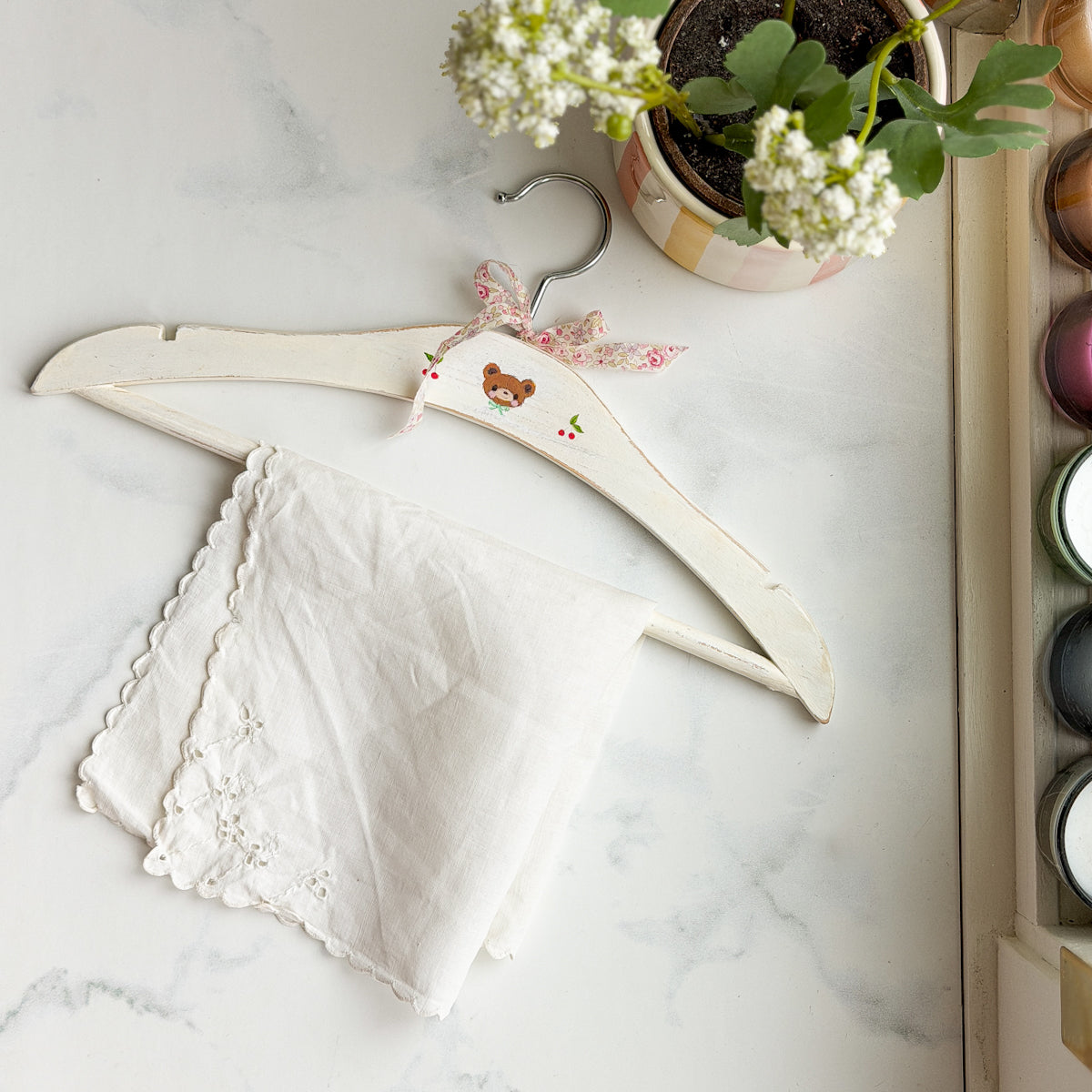 Cute Hand-painted Wood Baby Child Hanger | No.1