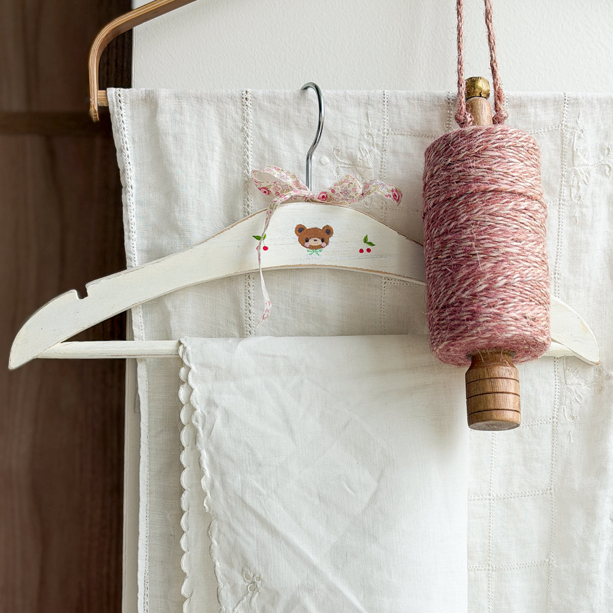 Cute Hand-painted Wood Baby Child Hanger | No.1